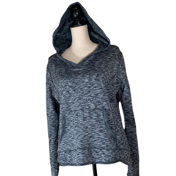 Tangerine Women's Grey White Pullover Hoodie - High Low Hem - XL - Picture 1 of 13